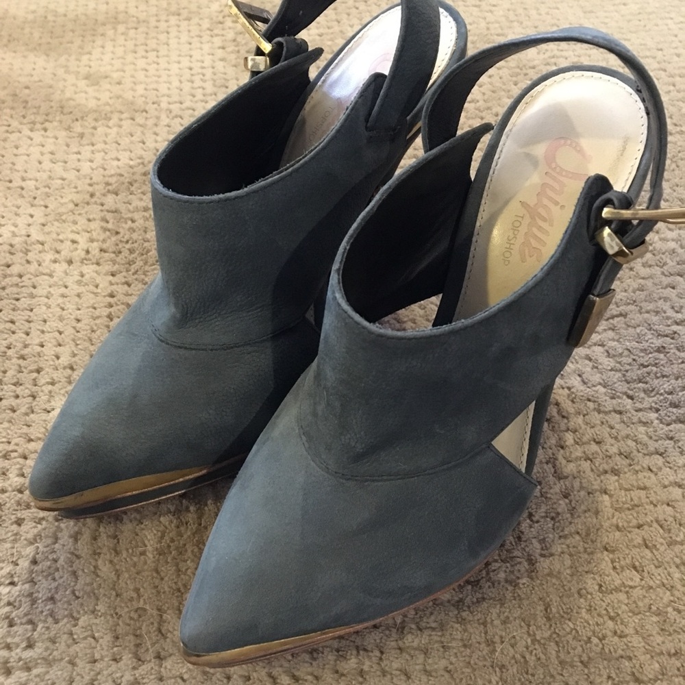 Topshop Unique Sculpt Heel Sling Back